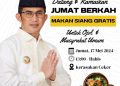 Jumat Berkah, Ribuan Makanan Gratis Disiapkan RMC. Rahmad: Kita Menggelorakan Semangat Bersedekah