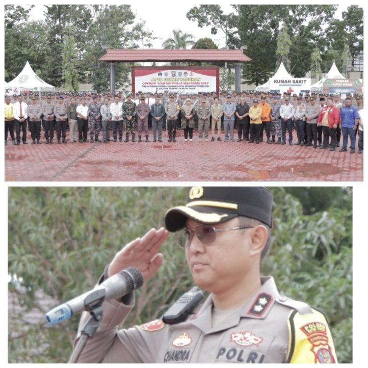 Kapolres: Masyarakat Juga Berperan Amankan Pilkada. Polres Kutim Gelar Pasukan OMP 2024
