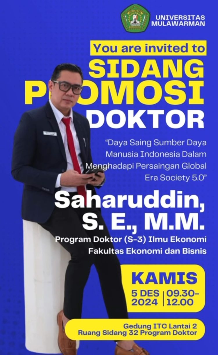 Dirut PDAM Promosi Gelar Doktor di Unmul. Pertahankan Disertasi di Depan 5 Profesor