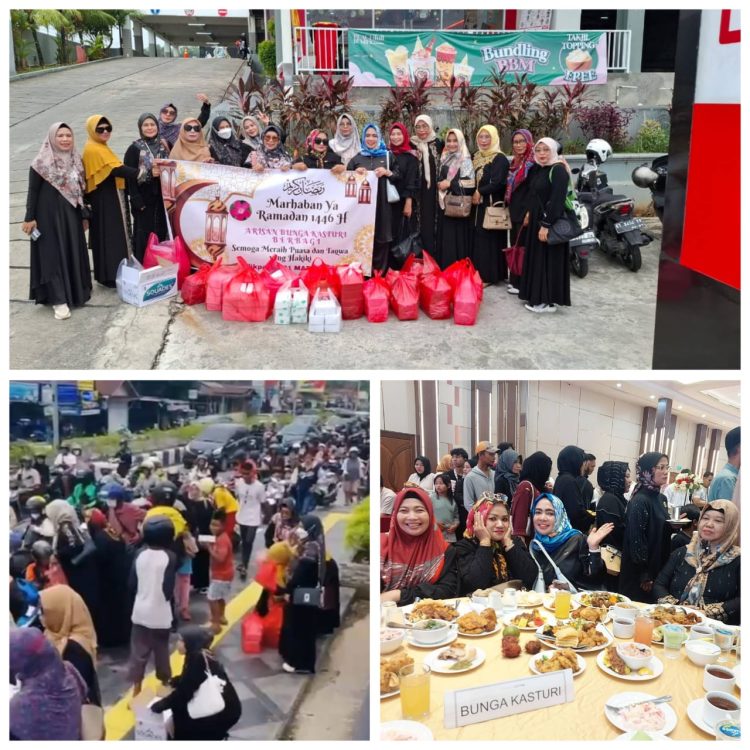 Bukber, Silaturahmi Bestie ‘Bunga Kasturi’. Ratusan Takjil Dibagi ke Pengendara