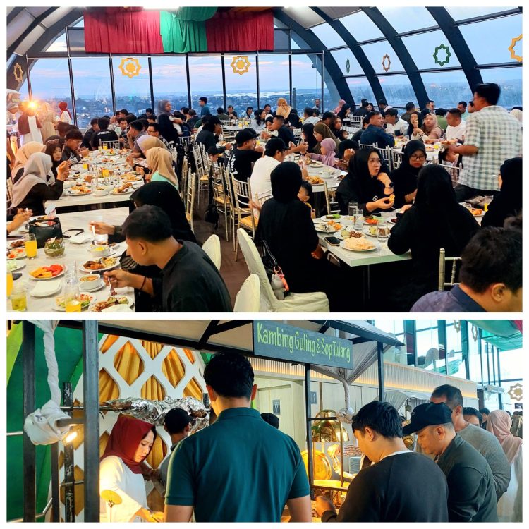 Kambing Guling-Sop Tulang Bikin Nggak Mau Pulang. Booming, Buka Puasa di Sky Lounge Platinum