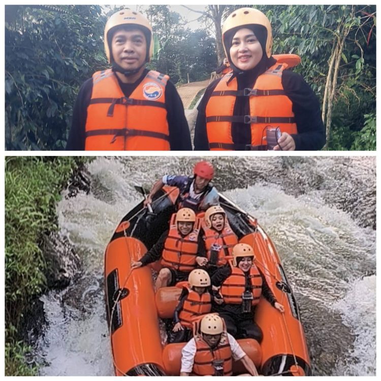 Liburan, H Alwi Boyong Keluarga Wisata Arung Jeram. Glamping di Tepi Sungai, Anaknya Menikmati