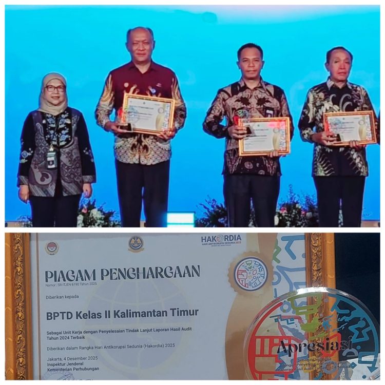 BPTD Kaltim Raih Penghargaan di Hakordia 2025. Penyelesaian Laporan Hasil Audit 2024 Terbaik