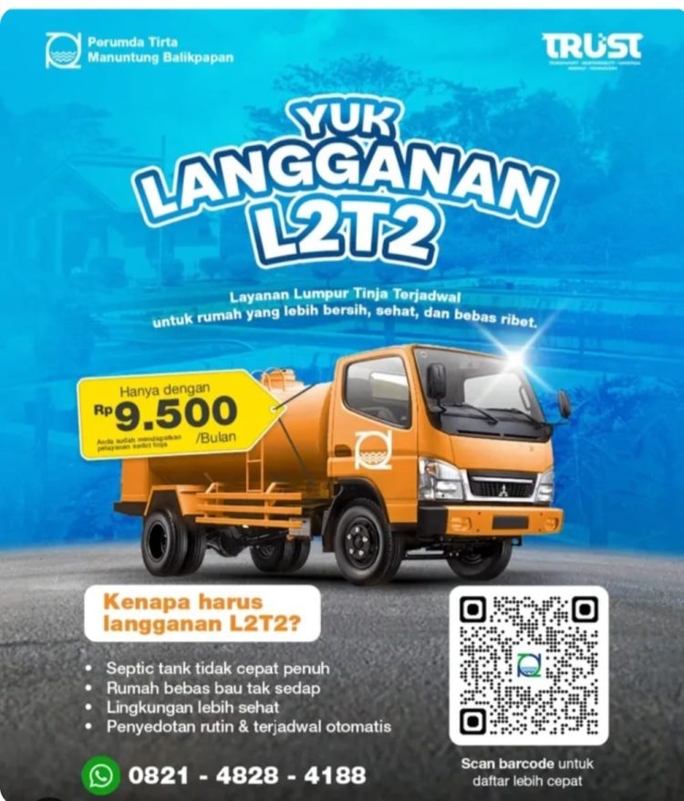 PTMB Imbau Warga Langganan Layanan L2T2. Biaya Murah, Lingkungan Sehat