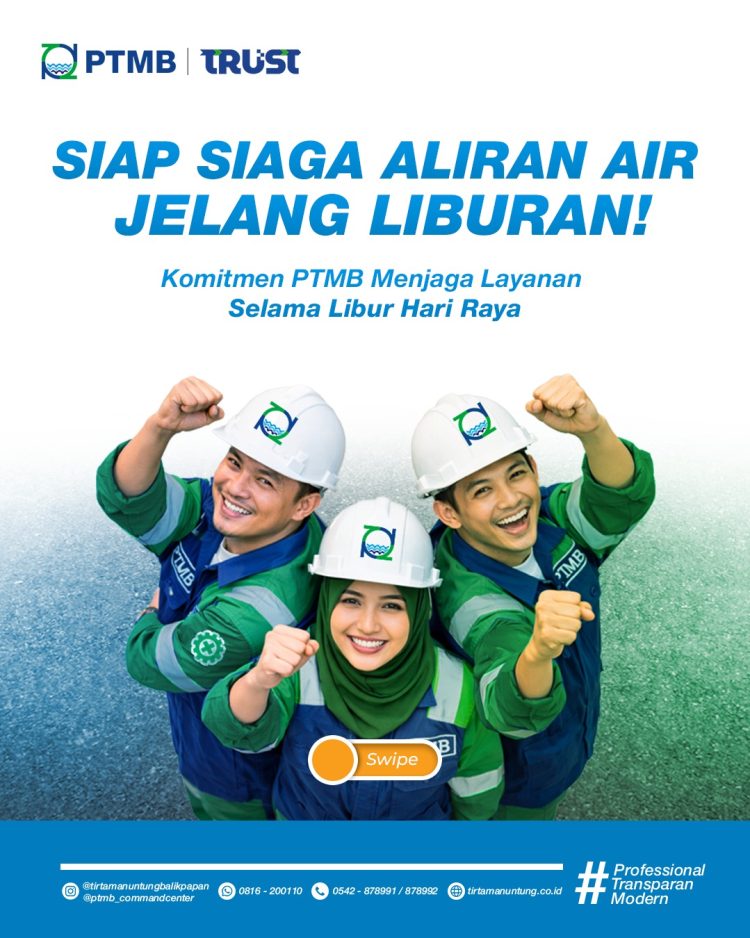 Libur Idul Fitri, Pasokan Air PDAM Aman. Dirut: Rayakan Kebahagiaan, Kita Siaga Layani Pelanggan