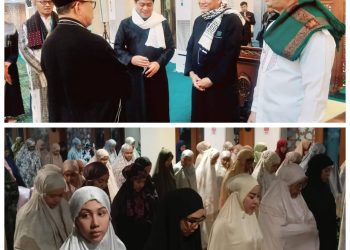 Walikota Bawa Keluarga Qiyamul Lail di Masjid BIC. Bersama Ratusan Warga Salat Tasbih dan Hajat