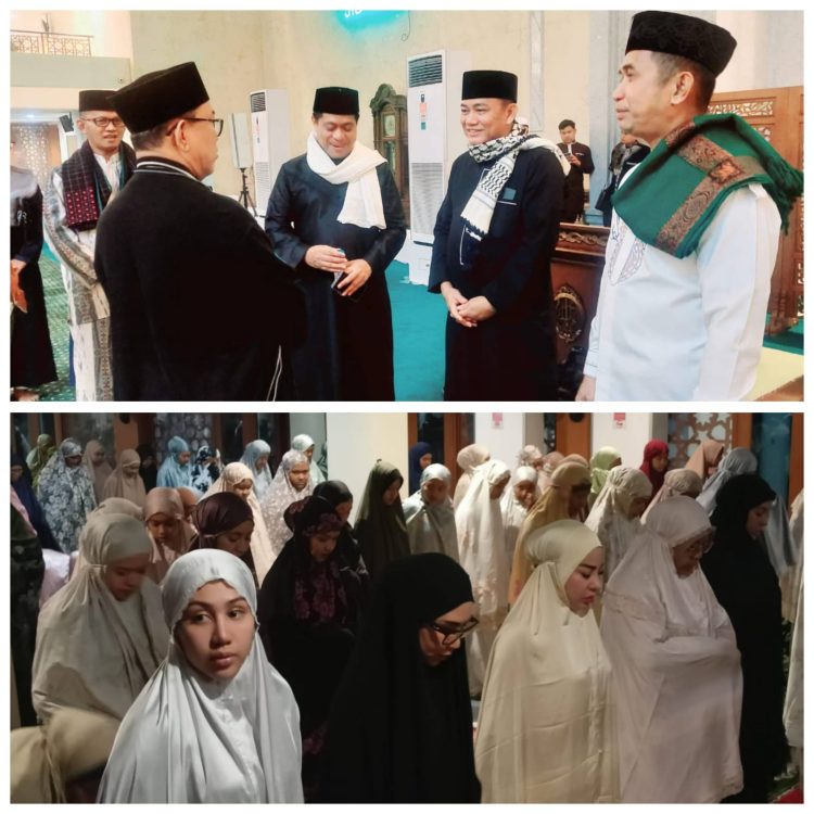 Walikota Bawa Keluarga Qiyamul Lail di Masjid BIC. Bersama Ratusan Warga Salat Tasbih dan Hajat