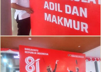 Elemen Nusantara Jadi Dekorasi Kantor BPTD Kaltim. Sambut HUT ke-81 Republik Indonesia