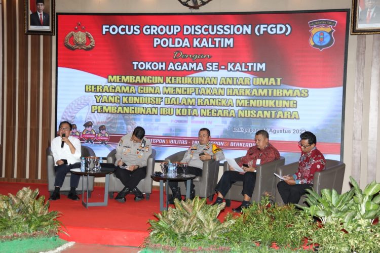 IKN, Polda Kaltim Bangun Posko Awasi Material Logistik sampai Cegah Aliran Sesat. Tokoh Lintas Agama Ikrar 5 Komitmen Bersama