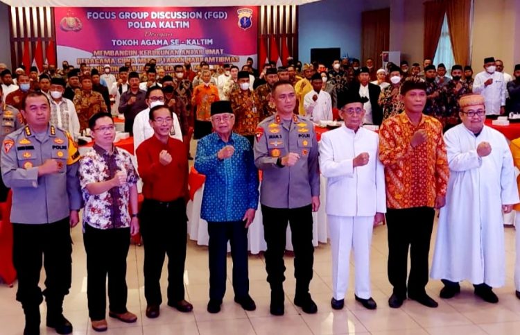 Kapolda Kaltim Bertahan 3 Jam Ikut FGD Lintas Agama. Apresiasi Tokoh Lintas Agama, Minta IKN Harus Didukung Keamanannya