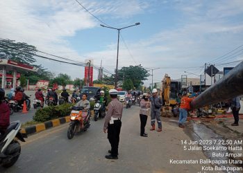 Kasatlantas Turun Lapangan Ingatkan PGN. Ropiyani: Macet, Harusnya Dikerjakan Malam Hari
