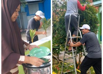 Indonesia Menang, Warga BTN Senang. Kerja Bakti, Ada Burjo, Burdo Juga Pasang Bendera dan Umbul-Umbul