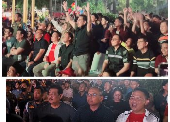 Squad Indonesia Juara, ‘Tanah Airku’ Menggema. Walikota-Ketua DPRD dan Forkompida Nyanyi di Taman Bekapai