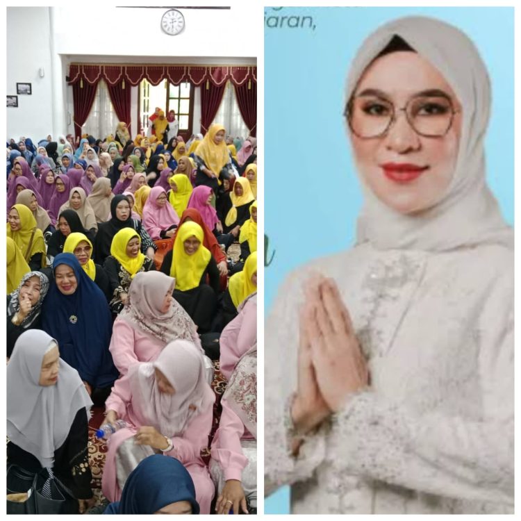 Ratusan Jamaah Hadir di Pengajian Ar-Ruwaidah Wa Jamiah. Hj Nurlena: Terus Bangun Rumah Tangga Bahagia