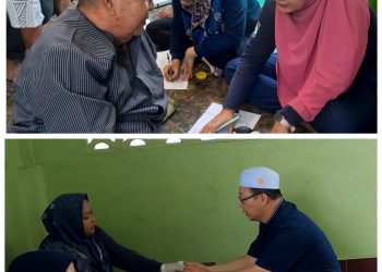 Usai Salat Jumat, Warga Pastikan Sehat. Puskesmas Margomulyo Gelar Pemeriksaan PTM