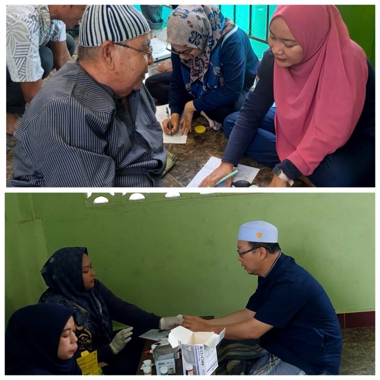 Usai Salat Jumat, Warga Pastikan Sehat. Puskesmas Margomulyo Gelar Pemeriksaan PTM