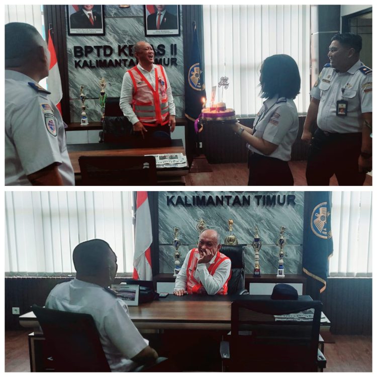 Elba Kena Prank di Ruang Kepala BPTD Kaltim. Momen Surprise Ultah, Wujud Rasa Hormat Bawahan