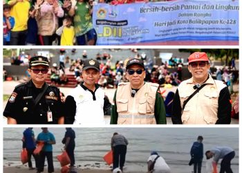 Ratusan Warga LDII Bersihkan Sampah Monpera. Pemkot Apresiasi, Herry Sebut Cinta Kota Balikpapan