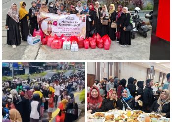 Bukber, Silaturahmi Bestie ‘Bunga Kasturi’. Ratusan Takjil Dibagi ke Pengendara