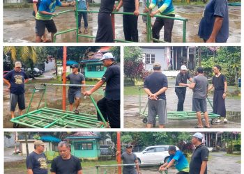Kompleks BTN Sembelih 10 Ekor  Sapi. Pemotongan Pakai Meja, Panitia Berseragam dan Badge