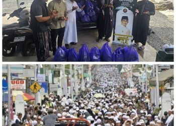 RMC Bagi Ribuan Nasi Gratis di Acara Haul. Andi Welly: Kita Cari Berkah, Nasinya Nyaman Banar