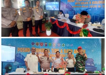 Kapolsek Utara Cek 5 Posko Nataru 2025-2026 Sehari. Heriyawan: BPTD Kaltim Support demi Kamtibmas