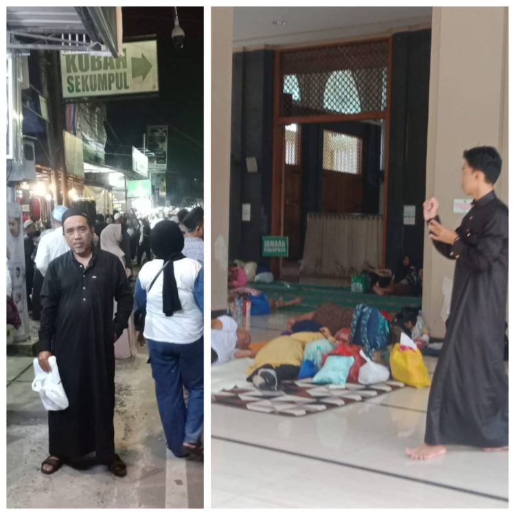 Jamaah Haul Banyak Tidur di Teras Masjid. Haidir: Penginapan Penuh, Kita Cari Berkahnya