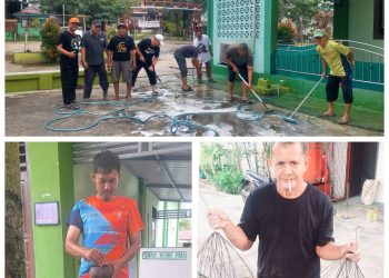 200 Celengan Berseri dan Jimat Disiapkan. Takmir Gunakan Jet Cleaner Bersihkan Masjid