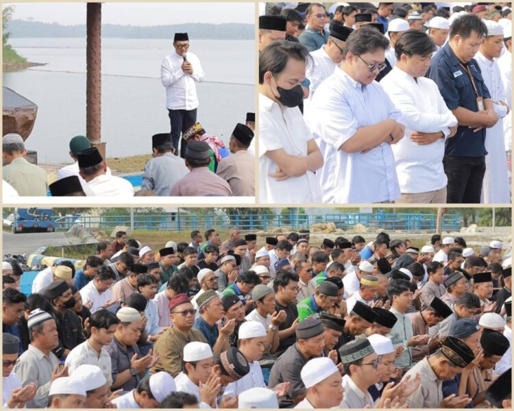 Doa (Salat Istisqa) Agar Hujan Turun di Waduk. PTMB-Warga Ikhtiar Bersama